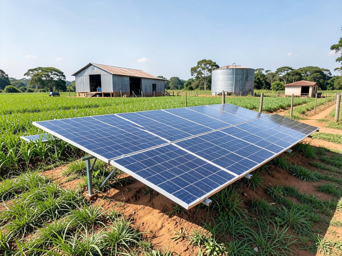 Sistema solar em propriedade rural — projeto rural da Instala Já